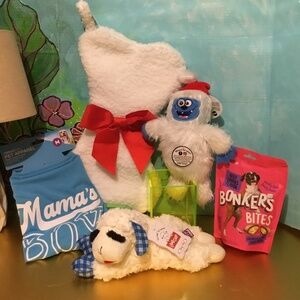 Mamas Boy dog bone stocking